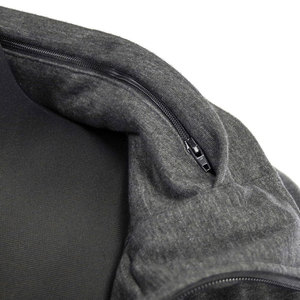 Sudadera con Capucha Gris para Hombre, Corte Regular, Cierre Frontal con Cremallera, Resistente al Viento, Informal, Tejida, para Otoño - Product Image 5