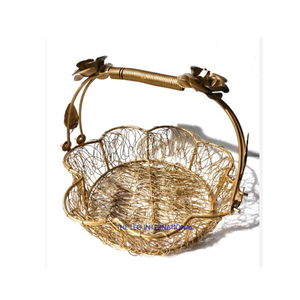 Gold Plating Metal <b>Storage</b> Containers Fruits Gift <b>Basket</b> Vegetable and Fruit Serving <b>Storage</b> <b>Baskets</b> Set of 3 - Product Image 4