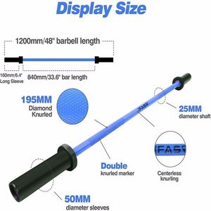 For Olympic 4Ft Solid Iron Fitness Barbells Weightlifting Barbell with Bar Plates - Product Image 4