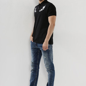 Polo en coton brodé élégant et respirant pour un confort quotidien - Product Image 4