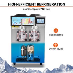 Macchina per Gelato Commerciale in Acciaio Inox con Doppia Vasca da 2 x 12L/3,17 Galloni, Modalità di Congelamento Rapido per Margarita e Smoothie - Product Image 6