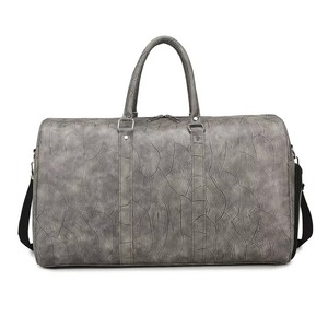Sac de sport de luxe en cuir portable de haute qualité avec logo personnalisé, fermeture éclair, grand sac de voyage - Product Image 1