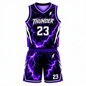 Conjunto de Uniforme Deportivo de Baloncesto Personalizado a la Moda, Camiseta sin Mangas y Pantalones Cortos con Impresión por Sublimación para Equipos - Product Image 1