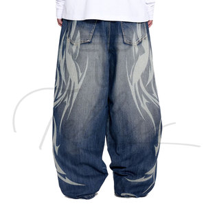 กางเกงยีนส์ทรงแบ็กกี้สไตล์สตรีทแวร์สำหรับผู้ชาย แฟชั่นลำลอง กางเกงยีนส์ทรงแบ็กกี้สุดเทรนด์ คุณภาพดี ราคาประหยัด - Product Image 3