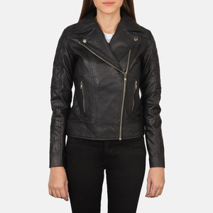 Chaquetas de cuero de moda en color marrón para ropa de invierno con mangas largas, chaquetas de cuero para mujer, chaqueta de cuero auténtico. - Product Image 5