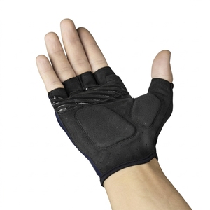 Gants de cyclisme demi-doigts personnalisés en gros, respirants en maille polyester, paume antidérapante, fermeture auto-agrippante, pour sports d'été - Product Image 3