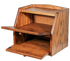 Boîte à pain en bois de qualité supérieure pour comptoir de cuisine, grand conteneur de rangement pour pain, brioches, produits de boulangerie, design rustique style ferme - Product Image 5