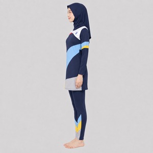 Ensemble burkini modeste pour femme, couvrant entièrement le corps, protection UV, manches longues, maillot de bain décontracté, taille OEM, polyester/nylon - Product Image 2