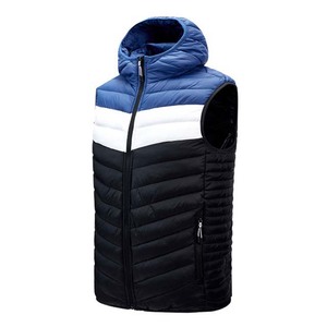 Stand Collar Windproof Zipper Black Color Men's Clothing <b>Jackets</b> Polyester Waterproof <b>Cheap</b> Price Bubble Vest Regular Fit Adult - Product Image 3