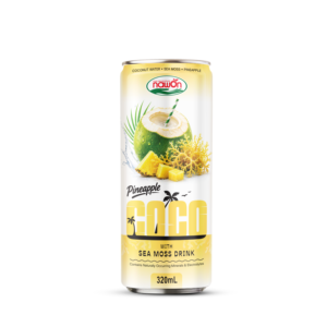 Bebida Premium de Piña, Agua de Coco y Musgo Marino, 24 Latas de 320 ml, Jugo, Fabricante a Granel, Minerales Naturales - Product Image 2