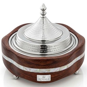 Elegante Juego de Ollas de Madera Arabescas Premium, de Lujo, Aisladas, Duraderas, con Revestimiento de Esmalte, Ecológicas, Aptas para Gas e Inducción, con Acabado Madre Perla - Product Image 1