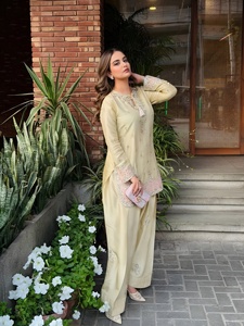 Party Wear Designer Embroidery And Sequence Work Japan Satin <b>Top</b> With Farshi Salwar Bottom And Dupatta Readymade Collection - Product Image 4