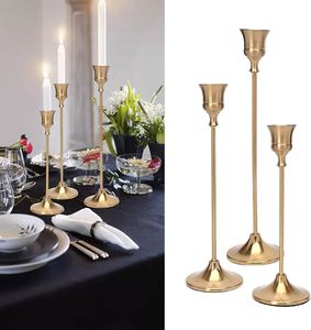 European Retro Gold-Plated BRASS ARMOUR <b>Candle</b> Holder Irregular Shape Carved Romantic Christmas Chinese New Year Wedding <b>Dinner</b> - Product Image 2