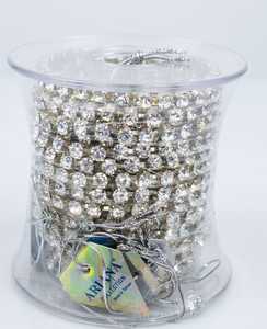 Chaîne de strass ronds facettés transparents ARIANA SS24, garniture de perles de cristal pour sacs et décoration de couture - Product Image 5