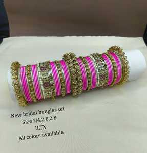 Luxury High Quality Tungsten <b>Gold</b> Plated Multi Color Traditional <b>Bangles</b> <b>Set</b> Women's Indian Bridal Engagement Wedding Party Gift - Product Image 1