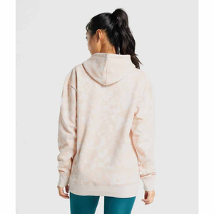 เสื้อฮู้ดดี้โอเวอร์ไซส์ผ้าฝ้าย 100% สำหรับผู้หญิง สไตล์สตรีทแวร์ ขายส่งจากโรงงาน ขายดีประจำฤดูหนาว  แบบไหล่ตก  สามารถสกรีนลายด้านหน้าได้ - Product Image 6