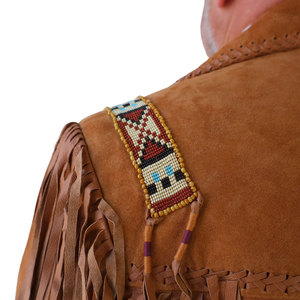 High Quality Men's Genuine <b>Suede</b> Leather Fringe <b>Jacket</b> Winter Apparel Plain Dyed Style All Sizes Available OEM Private Label - Product Image 6