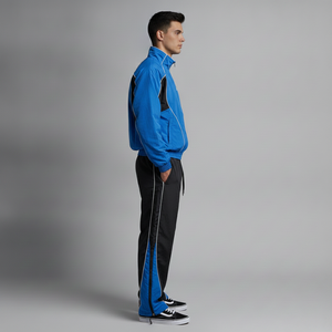 Ensemble de survêtement bleu pour homme AFSAR SPORTS, veste zippée intégrale, pantalon de jogging, coupe-vent réfléchissant 3M, ensemble de survêtement 2 en 1 - Product Image 5