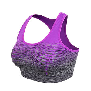 Sujetador deportivo de yoga transpirable de alta sujeción al por mayor para mujer con logotipo frontal personalizable, tela de elastano/nailon, servicio OEM, almohadillas para el pecho - Product Image 2