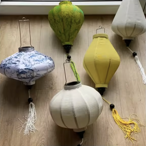 Linterna de seda vietnamita, artesanía textil tejida a mano, linterna artística para bodas de lujo, eventos, decoración ambiental romántica para el hogar y restaurantes. - Product Image 6