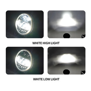 LiuHJG <span class=keywords><strong>Faro</strong></span> Delantero Universal <span class=keywords><strong>Redondo</strong></span> de 7 Pulgadas, <span class=keywords><strong>Faro</strong></span> LED <span class=keywords><strong>Redondo</strong></span> con Enchufe H4, Luz LED para Motocicleta y Automóvil con Clasificación IP67 - Product Image 5