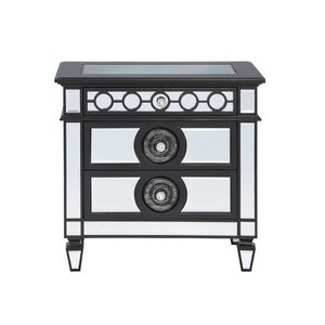 Comodino Varian II con finitura nera argento a specchio - Product Image 3
