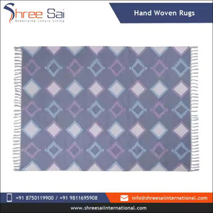 Hot Selling Geometric Pattern Cotton Area <b>Rug</b> Rectangle Bohemian Style Flat Weave <b>Washable</b> Living Room Decor with Fringe - Product Image 5