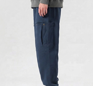 Hot Selling 100% Cotton Canvas Straight Leg Heavyweight Casual Sweatpants Custom Embroidery Logo Breathable - Product Image 5