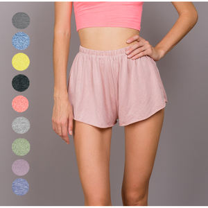 กางเกงขาสั้นผ้าฝ้าย100% เอวสูงพิมพ์ลายเซ็กซี่กางเกงฟิตเนสเล่นกีฬาโยคะสำหรับออกกำลังกายในยิมฤดูร้อนสินค้าออกใหม่ - Product Image 2