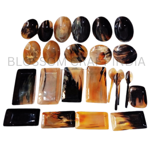 Bol à salade en corne de buffle sculpté poli et fabriqué à la main, conception de boeuf inspirée de l'agate écologique, différentes tailles pour la décoration intérieure - Product Image 6
