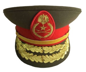Sombrero de Copa Formal Ceremonial General 100% Lana para Guardia de Seguridad Exterior con Insignias Personalizadas para Adultos - Product Image 1