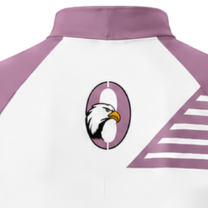 Ensemble maillot et short de cyclisme blanc et mauve, manches courtes, fermeture éclair intégrale, respirant, rembourré, uniforme de course cycliste, entraînement d'équipe, performance - Product Image 4