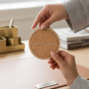 Posavasos de Corcho de Madera con Logotipo Personalizado de 4.25 Pulgadas, Protector de Mesa Promocional Premium para Regalos Corporativos OEM - Product Image 3