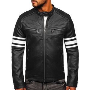 Veste d'hiver pour homme, nouveau style, décontractée, en cuir véritable, avec fermeture éclair, respirante, grande taille, coupe-vent, col rabattable - Product Image 1