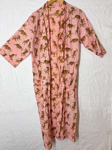 Bata Kimono Estampada 100% Algodón para Mujer |   Bata de Estar por Casa Ligera con Estampado Floral |   Kimono de Verano al por Mayor - Product Image 2