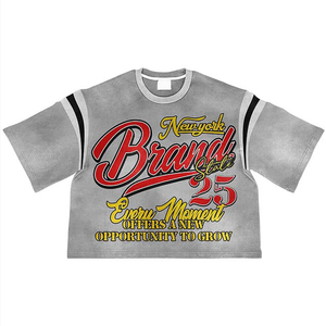เสื้อยืดฟิตเนสผู้ชายคุณภาพสูง ทรงโอเวอร์ไซส์ แขนสั้น ผ้าคอตตอน 100% ล้างสีแบบแอซิดวอช พร้อมสกรีนโลโก้ตามสั่ง ขายส่ง - Product Image 2