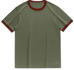 เสื้อยืดผู้ชายแขนสั้น แบรนด์แฟชั่น ผ้าฝ้ายแท้ 100% หนัก 270 กรัม สไตล์วินเทจ ระบายอากาศได้ดี ไม่เป็นขุย ลายเรียบ ทรงหลวม - Product Image 6