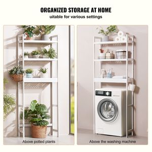 Scaffale portaoggetti in bambù a 3 livelli con 3 ganci, organizer da bagno autoportante regolabile per montaggio ad angolo, accessorio per il bagno - Product Image 2