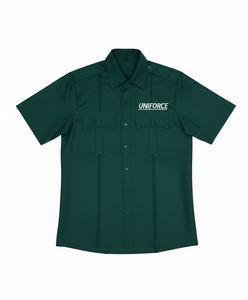 Chemise de travail à manches courtes en coton haute visibilité avec logo personnalisé pour hommes - Vêtements de travail industriels d'été respirants et à séchage rapide - Product Image 2