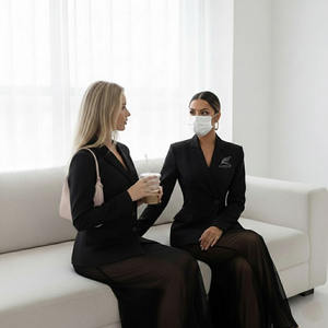 Conjunto de faldas transpirables OEM personalizadas para mujer, top corto con capucha y estampado de logotipo informal, conjunto de faldas con capucha para invierno. - Product Image 1