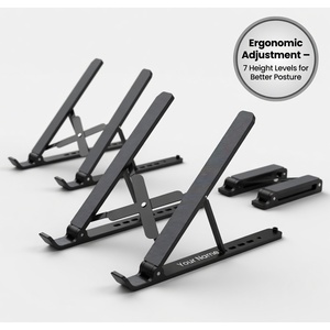 Support portable réglable pour ordinateur portable, ergonomique, pliable, ventilé, pour ordinateurs portables de 10 à 15,6 pouces, support de rehaussement, produit OEM - Product Image 2