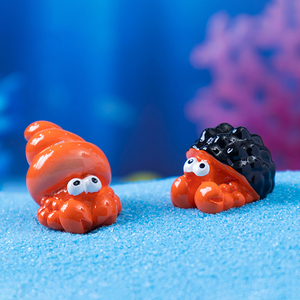 Nouvelle Arrivée Figurine Miniature en Résine Crabe Ermite Décoration DIY Micro-Paysage Océanique Petits Ornements Vie Marine Jardin Féerique - Product Image 3