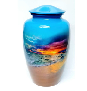 Urna Funeraria de Aluminio Personalizada al por Mayor para Cenizas Humanas, Adulto, 10 Pulgadas, 220 Pulgadas Cúbicas, Estilo Americano, Personalizable, Multicolor - Product Image 2