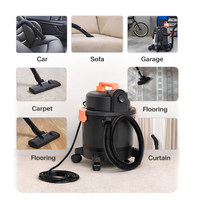 Hydroplus 18L Elektrischer Nass- und Trockensauger 1000W Neu Schwarz-Orange PP-Gehäuse 220-240V mit 5M Kabel