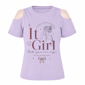 เสื้อยืดลำลองผู้หญิงแบบสั่งทำพิเศษ แขนสั้น พิมพ์ลายตัวอักษรด้วยความร้อน คอกลม ทรงเข้ารูป ผ้าฝ้าย 100% - Product Image 1