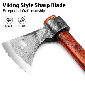 Stainless Steel Bearded <b>Axe</b> High Quality Wood <b>Handle</b> Cutting Tool for Outdoor Use - Product Image 4