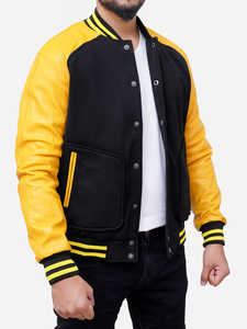 Chaqueta Varsity Personalizada de Talla Grande para Hombre, Chaqueta Deportiva con Letras Bordadas y Materiales de Alta Calidad - Product Image 4
