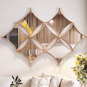 Luxury modern aluminium Irregular <b>Framed</b> Decorative Wall <b>Mirror</b> for home hotel decoration - Product Image 3