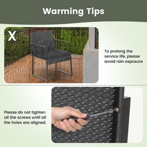 Set di Mobili da Giardino Moderno in 3 Pezzi con Tavolino, Collezione di Arredi da Esterno Resistenti - Product Image 3