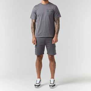 Nouvel ensemble décontracté deux pièces en tissu éponge respirant pour homme, idéal printemps-été, vente en gros - Product Image 2